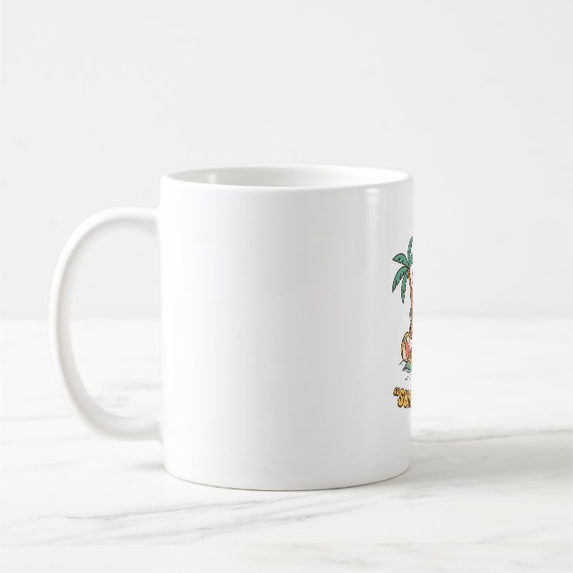 Mug Chemise de vacances de plage de vaches highland mi (Gauche)