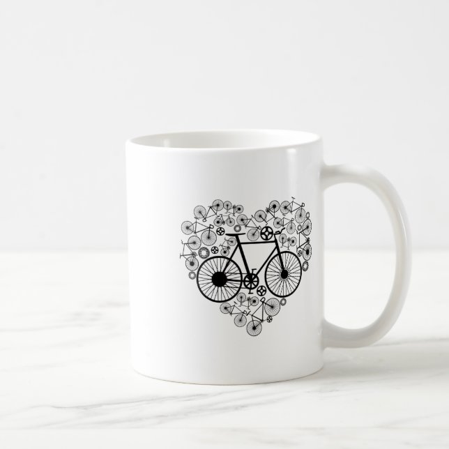 Mug Chemise de vélo à coeur Mignonne Mtb Route Course  (Droite)