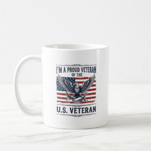 Mug Chemise de vétéran patriotique aigle gravure vinta
