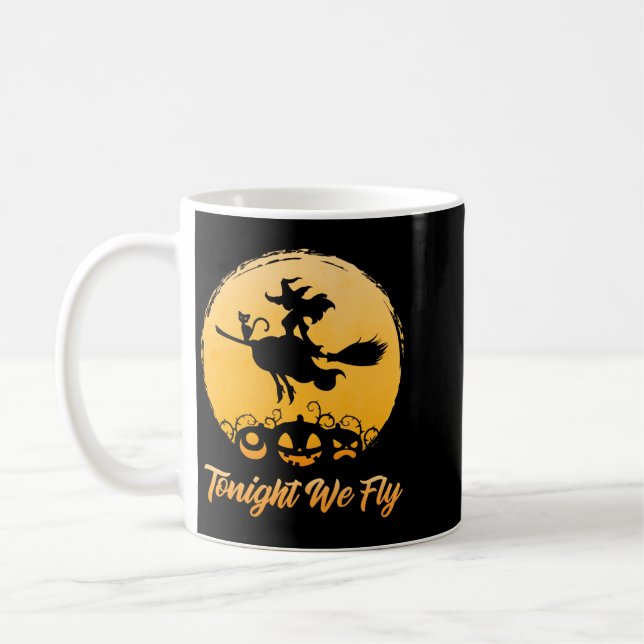 Mug Chemise d'Halloween Mens Fly Witch Cute Y Clair de (Gauche)