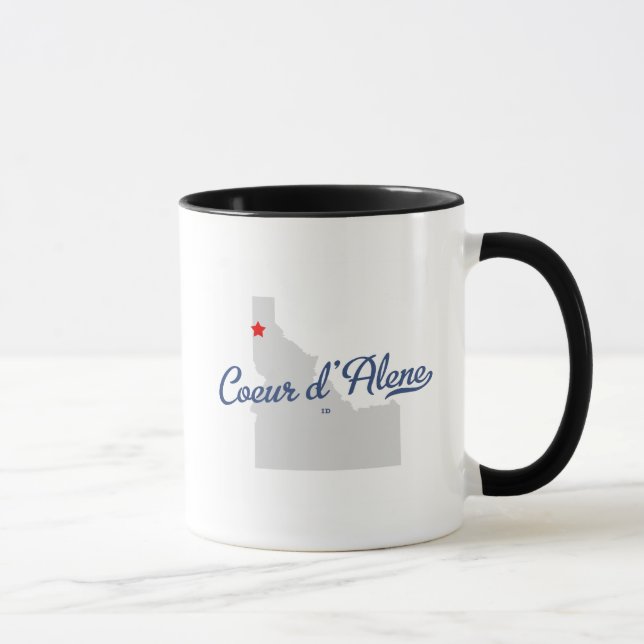 Mug Chemise d'identification de Coeur D'alene Idaho (Droite)