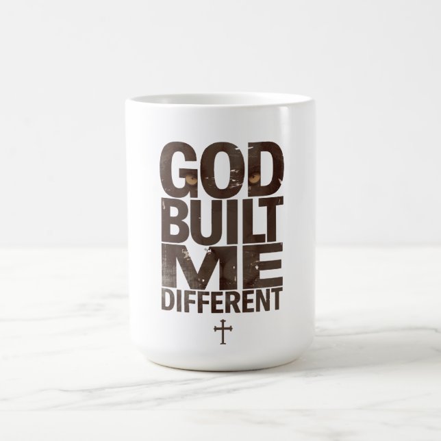 Mug Chemise Dieu m'a construit différemment, mode de r (Centre)