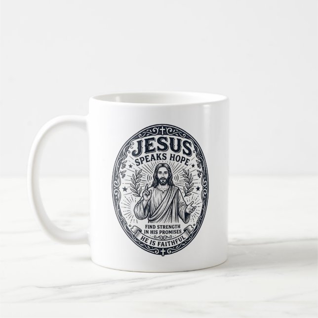 Mug Chemise d'inclusion de la communauté sourde Jésus  (Gauche)