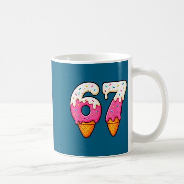 Mug Chemise drôle 67 Glace qui goutte Mème (Droite)