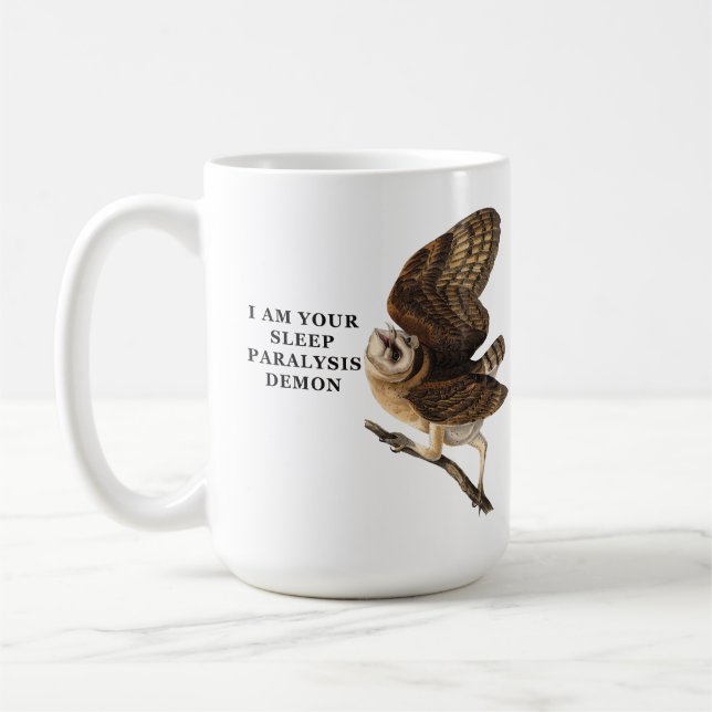 Mug Chemise drôle de chouette effraie  (Gauche)