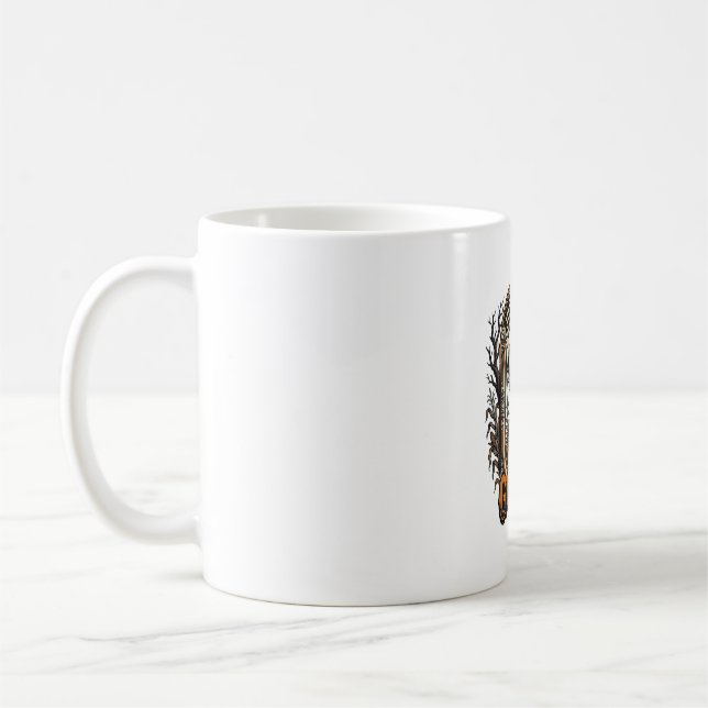 Mug Chemise drôle de citrouille Gravure vintage Hallow (Gauche)
