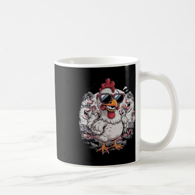 Mug Chemise drôle de ferme d'animaux de Sungles de pou (Droite)