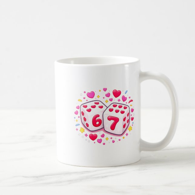 Mug Chemise drôle de la Saint-Valentin Dés mignons 67  (Droite)