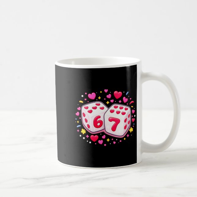 Mug Chemise drôle de la Saint-Valentin pour femmes Dés (Droite)