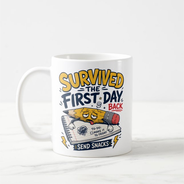 Mug Chemise drôle de professeur de rentrée scolaire (Gauche)