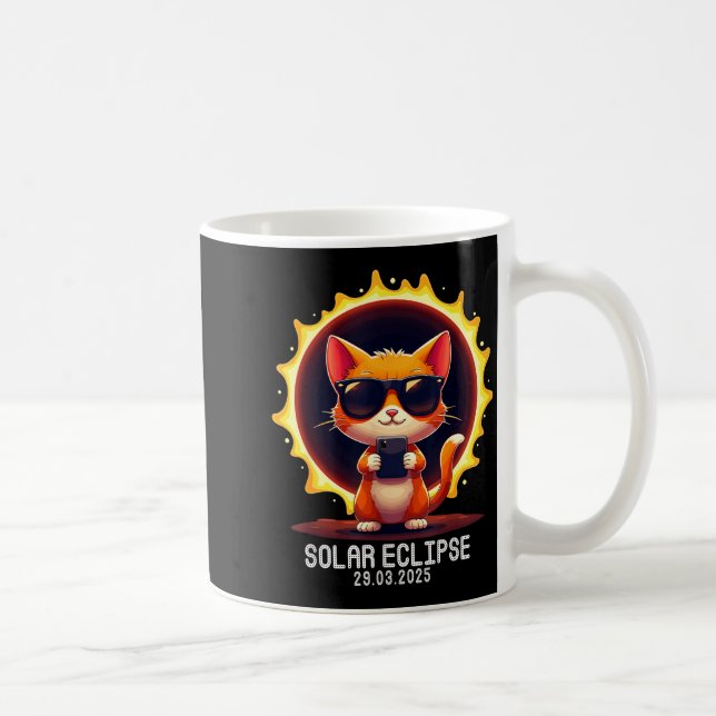 Mug Chemise drôle Éclipse solaire 03 29 Chat (Droite)