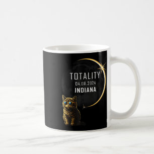Mug Chemise drôle Indiana Éclipse solaire totale Chat