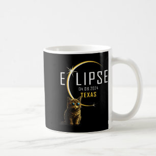 Mug Chemise drôle Texas Éclipse solaire totale Chat