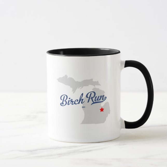 Mug Chemise du Michigan MI de course de bouleau (Droite)