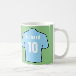 Mug Chemise du ventilateur Sky Blue Football