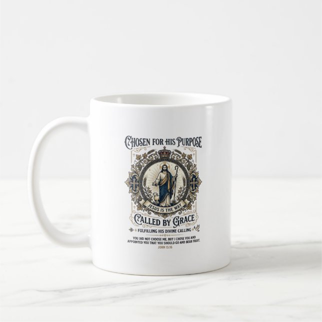 Mug Chemise Électricien Jésus Conception à base de foi (Gauche)