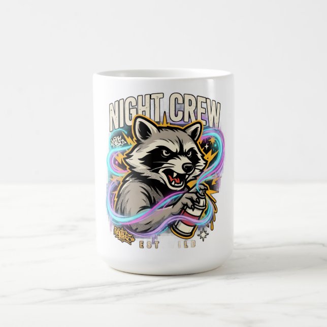Mug Chemise graphique NIGHT CREW Raton laveur Graffiti (Centre)