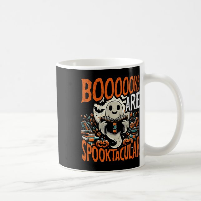 Mug Chemise Halloween Lover Design Ghost Avec Livres (Droite)