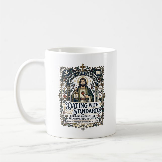 Mug Chemise humour de relation chrétienne datant de Jé (Gauche)