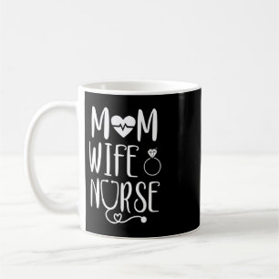 Mug Chemise infirmière mère femme avec police dessinée