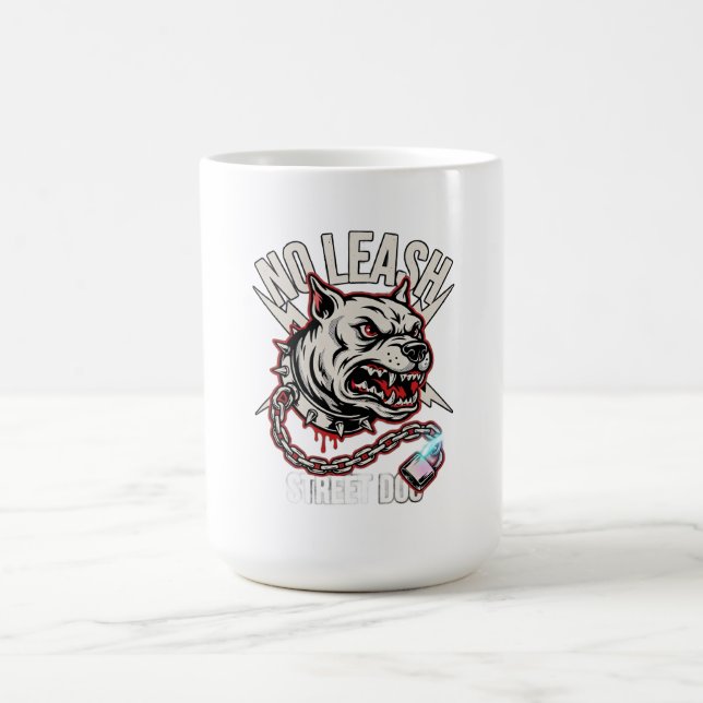 Mug Chemise manches longues Pitbull sans laisse (Centre)