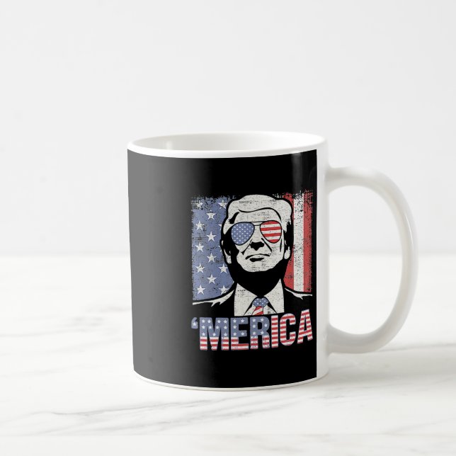 Mug Chemise Merica Joyeux 4 juillet merica Trump Ameri (Droite)
