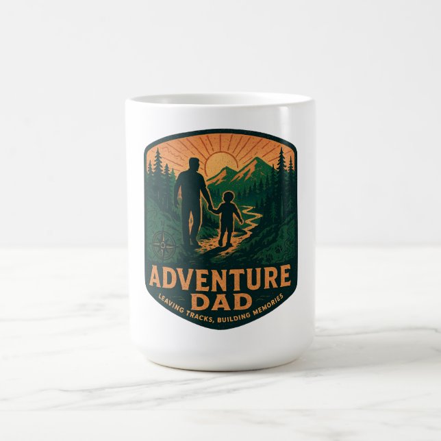 Mug Chemise Papa Aventurier – Randonnée Extérieure Vin (Centre)