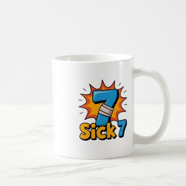 Mug Chemise Sick Seven Meme Six Sept Jeu de Mots Drôle (Droite)