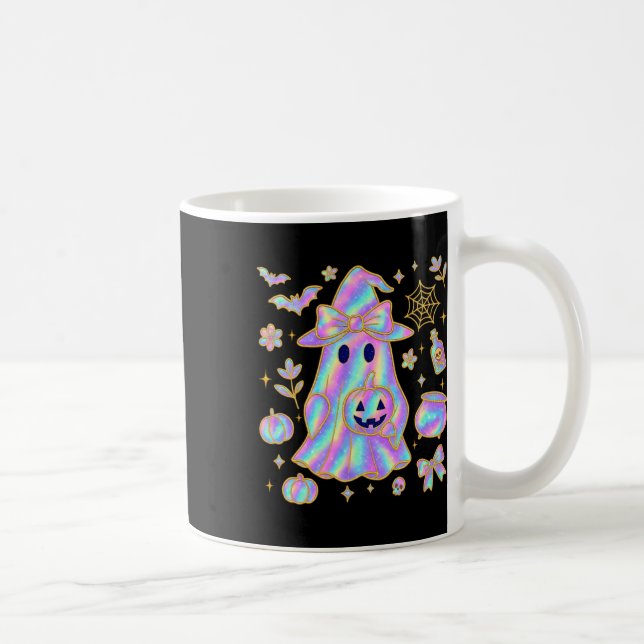 Mug Chemise sorcière Ghost mignonne Citrouille Cauldro (Droite)