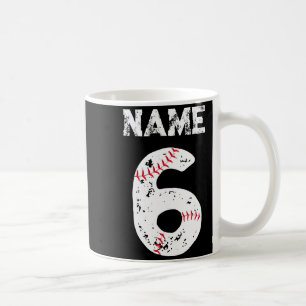 Mug Chemise T Baseball Équipe De Baseball 6 Numérotée