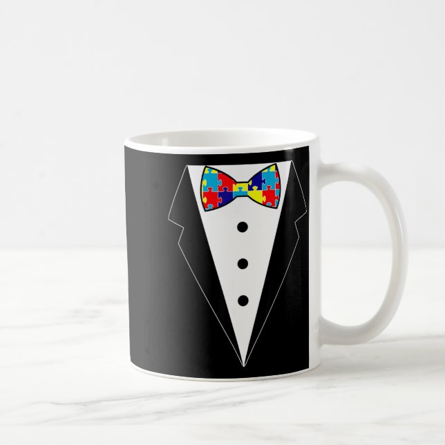 Mug Chemise Tuxedo Cravate Puzzle de Sensibilisation à (Droite)