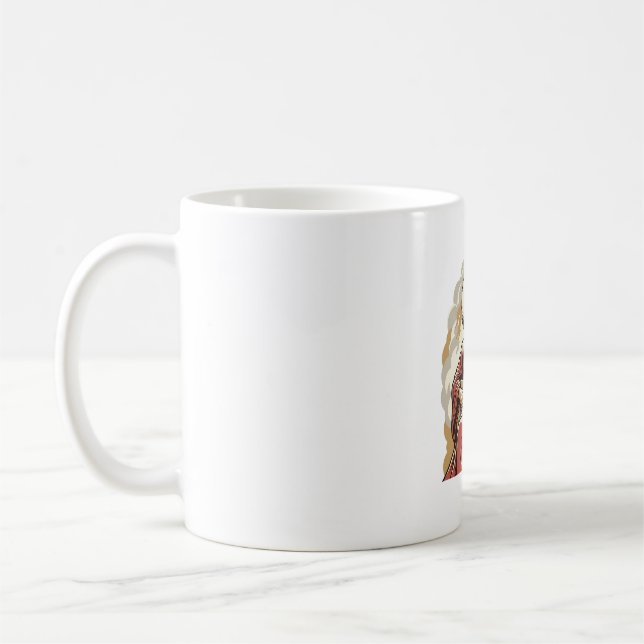 Mug Chemise vectorielle d'art de guitariste de gravure (Gauche)