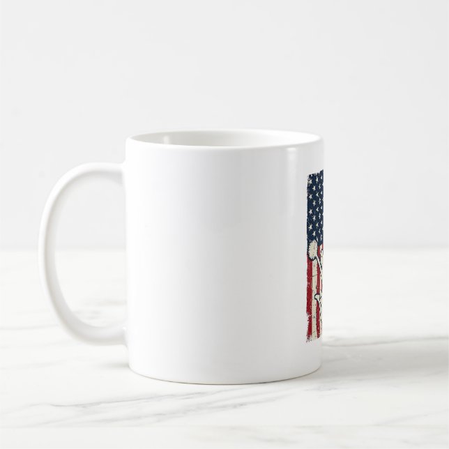 Mug Chemise vectorielle drapeau américain patriotique  (Gauche)