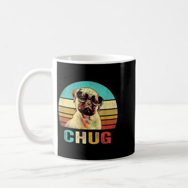 Mug Chemise Vintage Chug Chien Coucher de soleil (Gauche)
