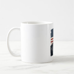 Mug Chemise vintage patriotique Raccoon Mountain Flag 