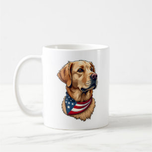 Mug Chemise Vintage Tête de Golden Retriever Patriotiq