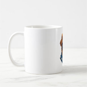 Mug Chemise vintage visage de Golden Retriever patriot