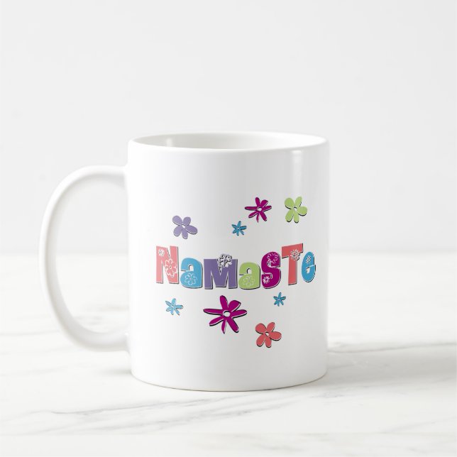 Mug Chemise Yoga Namaste Fleur (Gauche)