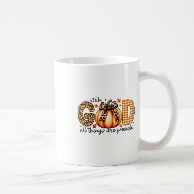Mug Chemises Citrouilles Automne Pour Les Femmes Jésus (Droite)