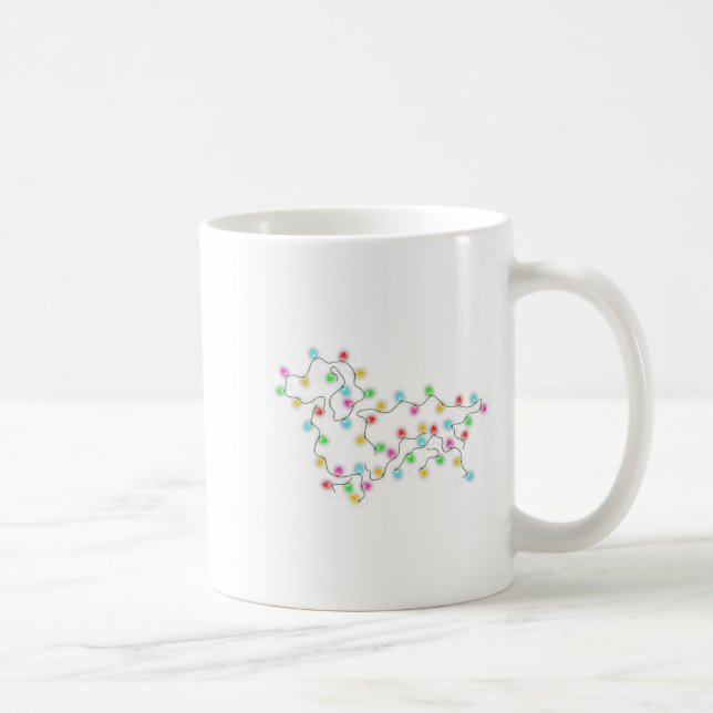 Mug Chemises de Noël de l'arbre de chiens de teckel Ca (Droite)