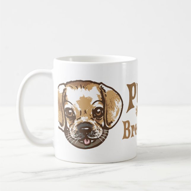 Mug Chemises et cadeaux de Puggle de câlin (Gauche)