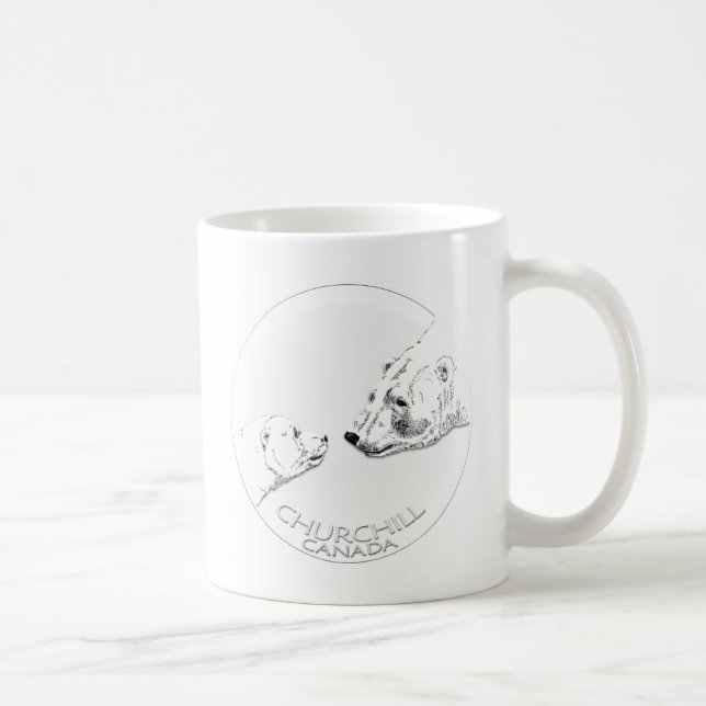 Mug Chemises et cadeaux d'ours polaires Churchill Souv (Droite)