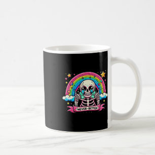 Mug Chemises Halloween squelette jamais mieux crâne ar
