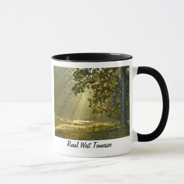 Mug Chêne avec des rayons de soleil de matin (Droite)