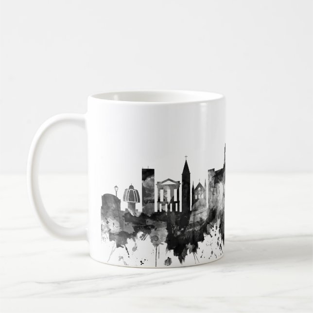 Mug Chennai Tamil Nadu Skyline BW (Gauche)