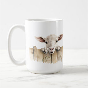 MUG CHÈQUE BLANCHE ADORABLE SURPLOMBANT LA FENÊTRE