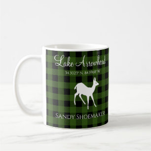 Mug Chèque de buffle vert et noir plaid