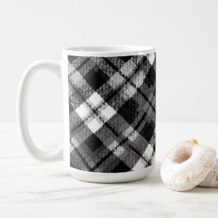 Mug Chèque Tartan noir blanc Ferme moderne