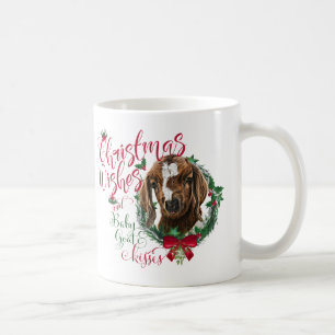 Mug CHÈQUE   voeux de Noël Bébé Chèvre Baisers Boer