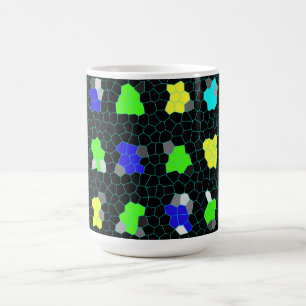 Mug Chèques En Verre Coloré Opalescent,